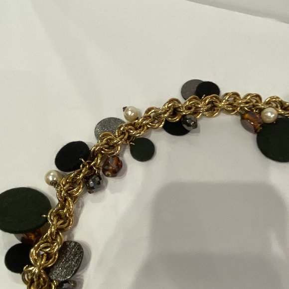 REBECCA MOSES For WILD ABOUT CASHMERE Rare Heavy Glass Necklace - Picture 4 of 12